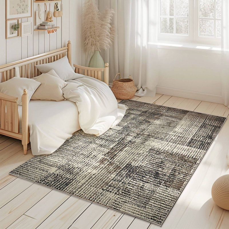 Modern Abstract Rug Contemporary Runner Area Rug For Living Room Carpet, Runner 2'8" x 11'10"