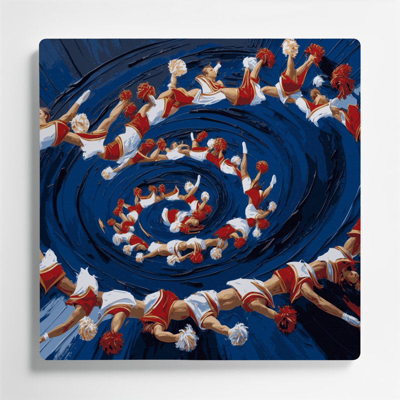 Art mural en métal bleu Sports