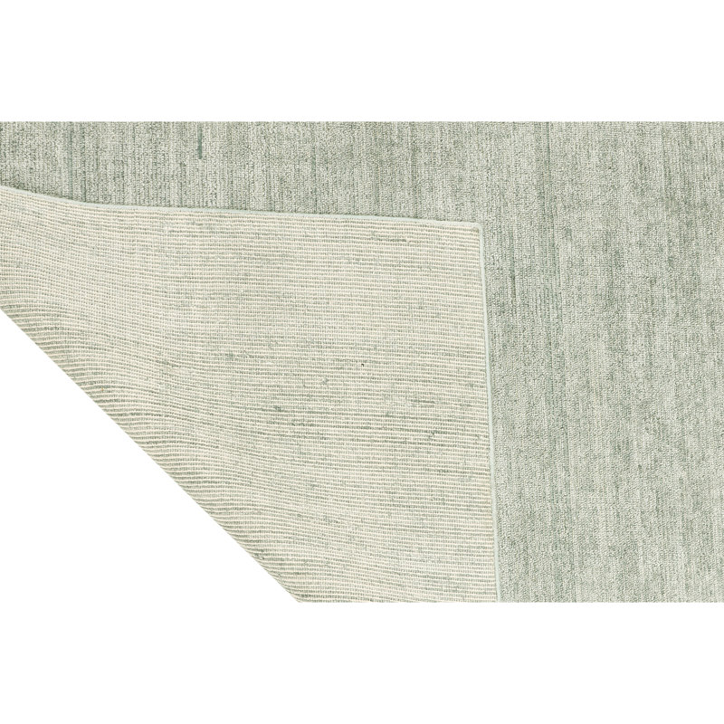 Hand-Loomed Cotton Area Rug in Light Green, Rectangle 12' x 15'