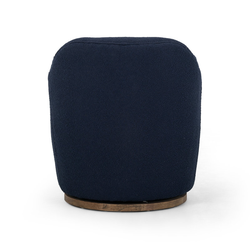 Aurora Wide Swivel Armchair, Copenhagen Indigo Boucle