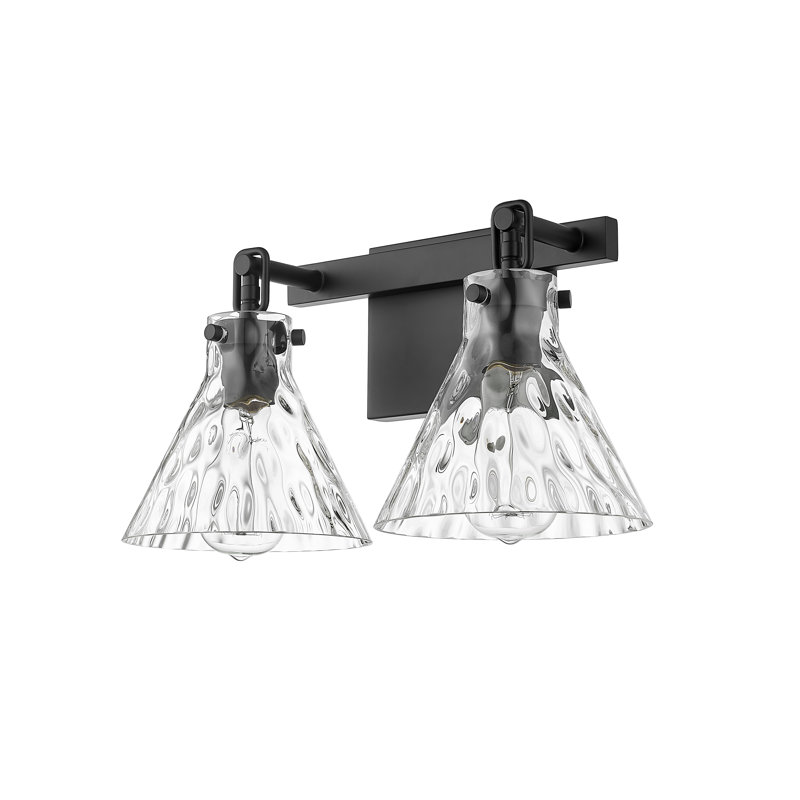 Éclairage pour salle de bain 2 lumières Bazartete, Noir mat
