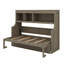 Lit escamotable avec bureau et tablettes de rangement-217237462