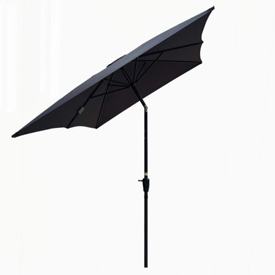 6 X 9Ft  Patio Umbrella Outdoor  Waterproof Umbrella With Crank And Push Button Tilt Without Flap For Garden Backyard Pool  Swimming Pool Market