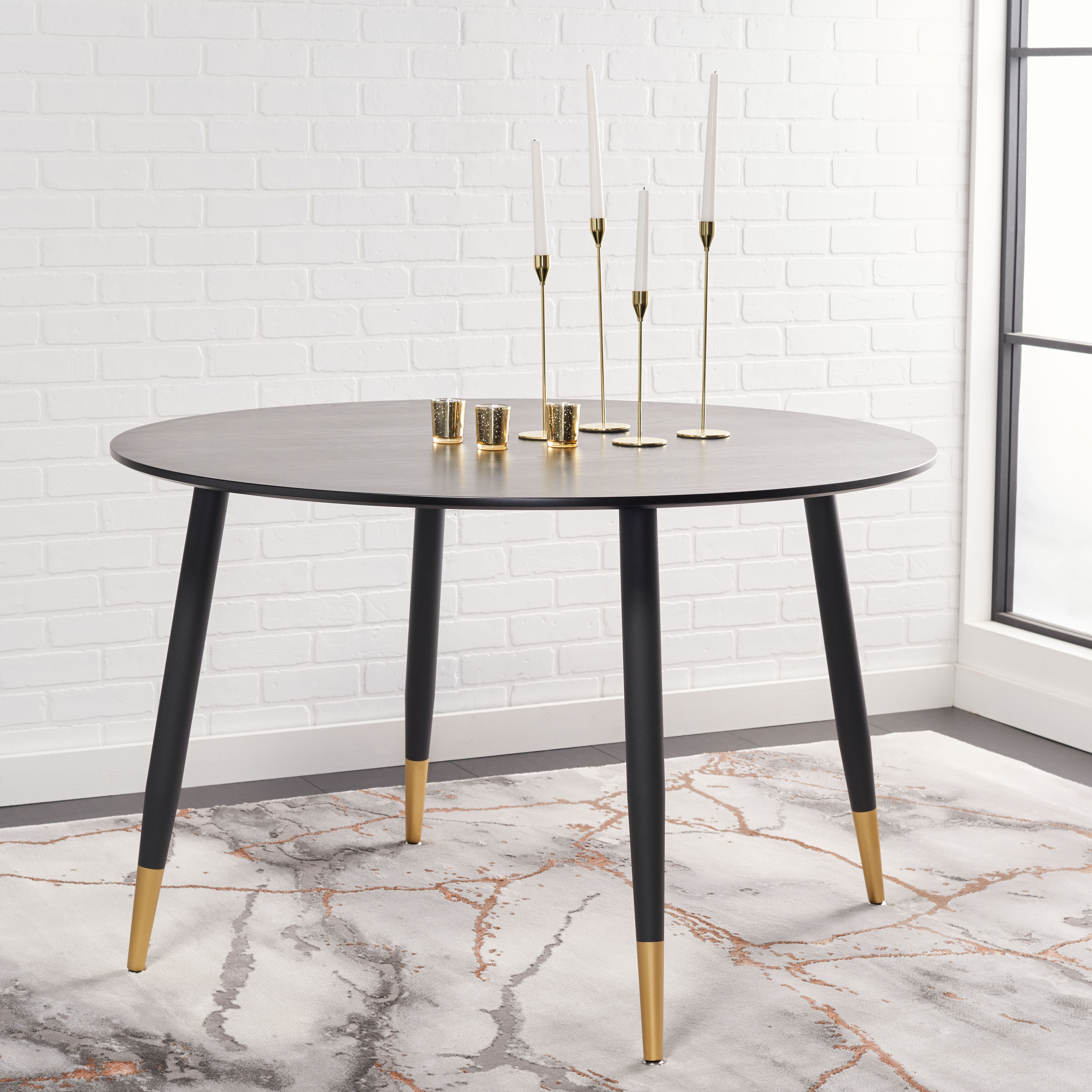 Everly Quinn Kamala Round Dining Table & Reviews | Wayfair