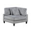 Ensemble de conversation modulaire en velours côtelé gris 6 pièces 2 pièces 2 places sans accoudoirs 2 sièges de coin 2 coussins de salon
