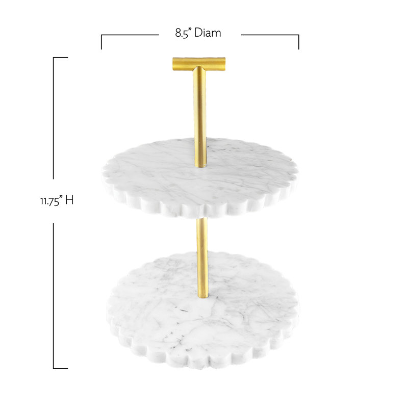 Canvas Home Verona Marble Tiered Server
