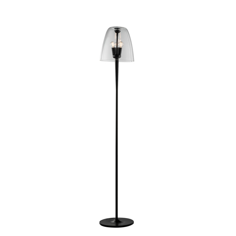 Canace 165cm Tree Floor Lamp, Black, Clear