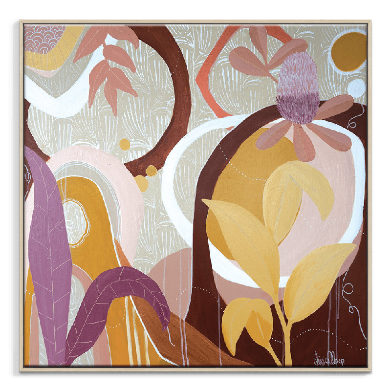 Drinks At Sunset by Lizzie Alsop - Print, Wrapped Canvas, 41" H x 41" W x 1.5" D