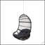 Chaise suspendue en osier Berkshire avec chaîne de 8 pi, résistante aux intempéries et confortable pour une utilisation intérieure et extérieure