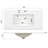 36in Ceramic Vanity Top with Integrated Sink, White, Single Faucet-130443394