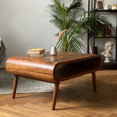 Fineman Solid Wood Solid Coffee Table with Storage