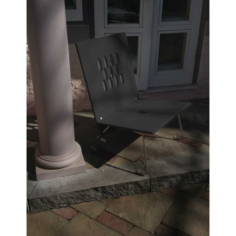 Outdoor Lounge Chair, Black