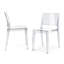 Chaise d'appoint de patio moderne empilable intérieur / extérieur (ensemble de 2) noir-1362691726
