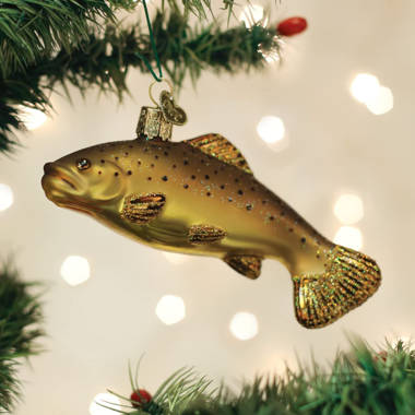 Old World Christmas Rainbow Trout Glass Ornament
