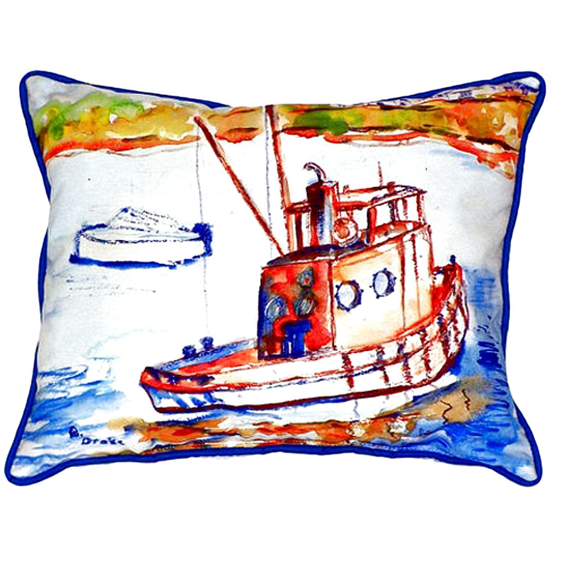 Rusty Boat Outdoor Throw Pillow, Small