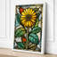 Stained Glass Daisy Botanical - Wrapped Canvas-449549771-449549777
