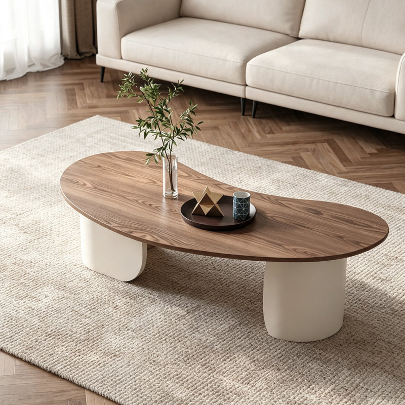 Hartsdale, H 15,74 po x l 47,24 po x P 23,62 po, Brun noisette / crème, Bois