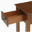 Walnut Accent Table with Bottom Shelf