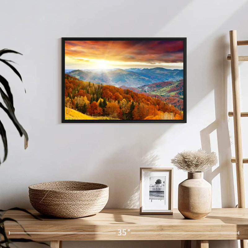 Mountain With Trees, 13" H x 19" W