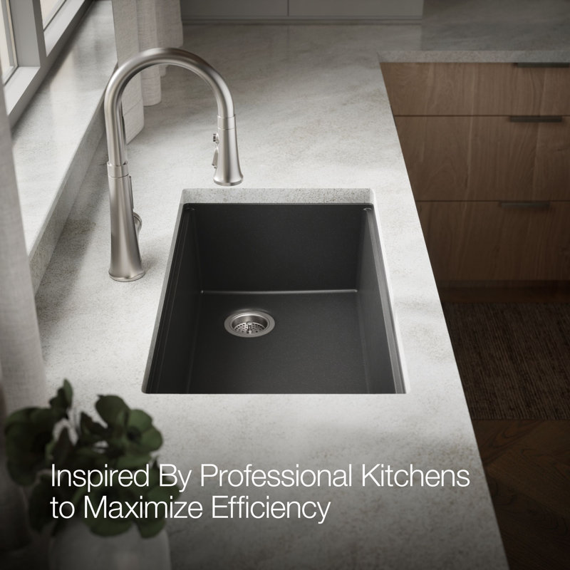 Billings 32-1/2 In. Undermount Single-Bowl Workstation Kitchen Sink, Dark Gray