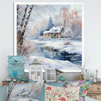 «Winter Charm At Country Home I», reproduction sur toile