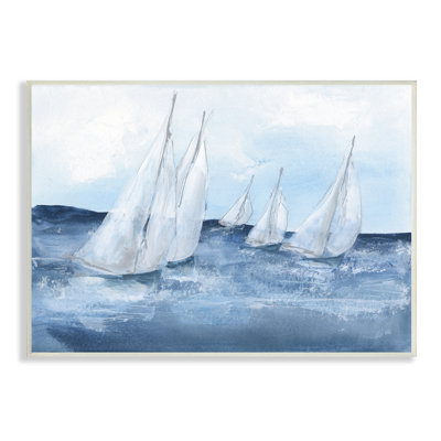 " White Sailboats Coasting Ocean Waters Blue Tide " by Chris Paschke