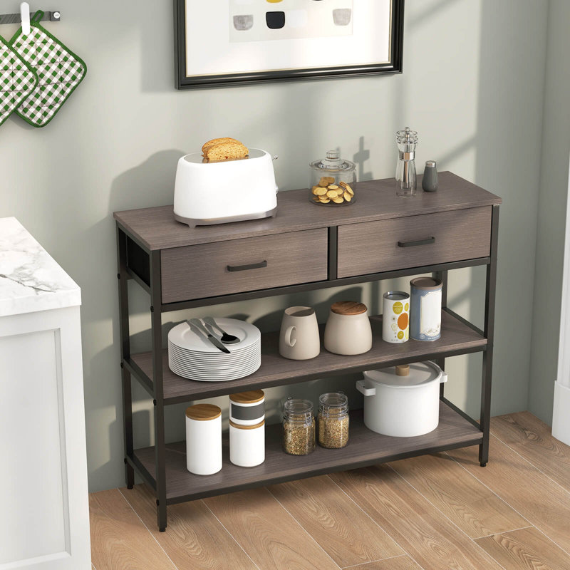 Console, table d'entrée, canapé, table d'appoint avec tiroirs en tissu pliants pour le salon