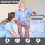 Collapsible Bed Rail for Elderly & Disabled, Adjustable Height 36.5-43.5cm Safety Grab Bar, Non-Slip Handle, Carbon Steel Frame for Home & Hospital Beds