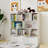 Multi-Functional 7 Shelf Kids Bookcase with 2 Hooks