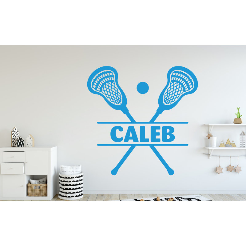 Décalcomanie murale personnalisée "Lacrosse", décoration de chambre d'enfant
 327DRE, 17 x 17 pouces, Oui, Blanc
