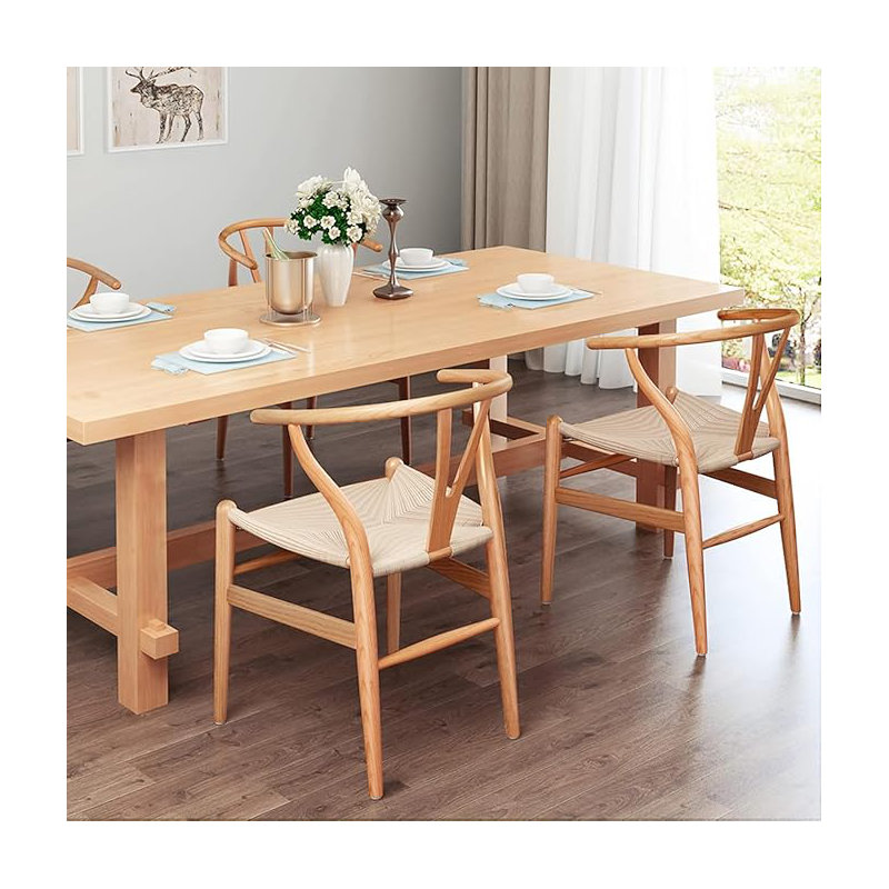 44cm H Side Chair, Beige/Oak Wood