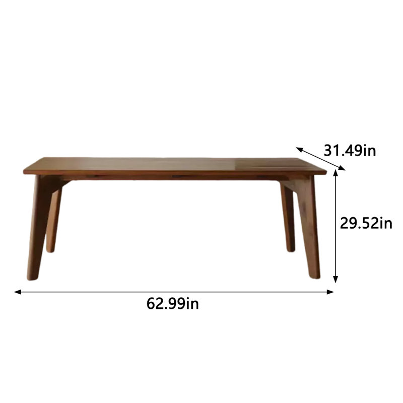 Solid Wood Dining Table, 31.49" W x 62.99" L