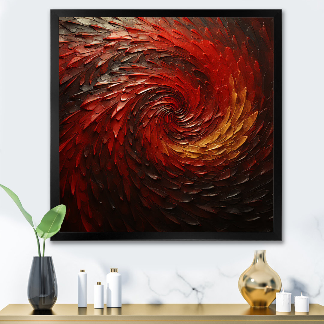 Red Whimsical Whirl Spiral " Red Whimsical Whirl Spiral " Design Art 