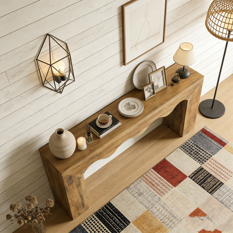 Wooden Sofa Entryway Table with Storage