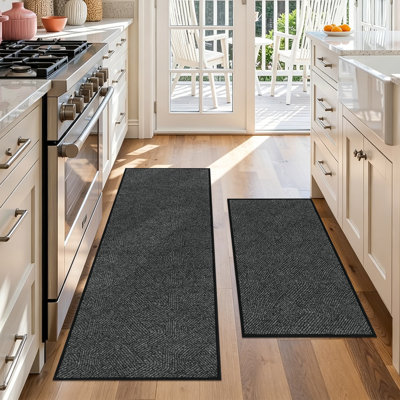 Anti-Fatigue Non-Skid Waterproof Cushioned Kitchen Mat (Set Of 2)