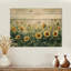 Été tournesol pré au Canada - décoration murale en bois de tournesols - sur bois de pin naturel-658650684