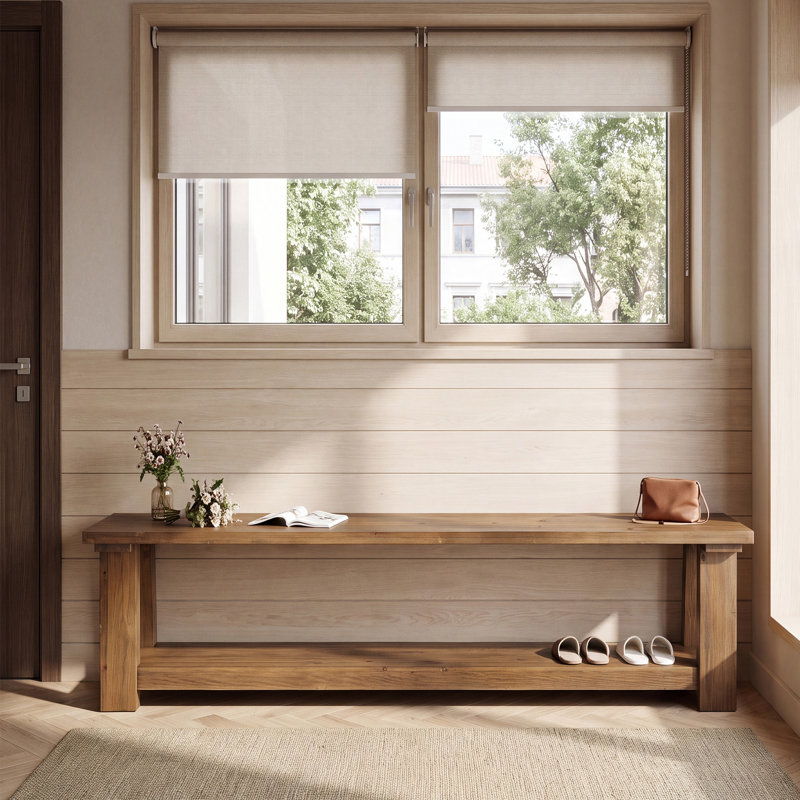 Upholstered Bench with Shoe Storage