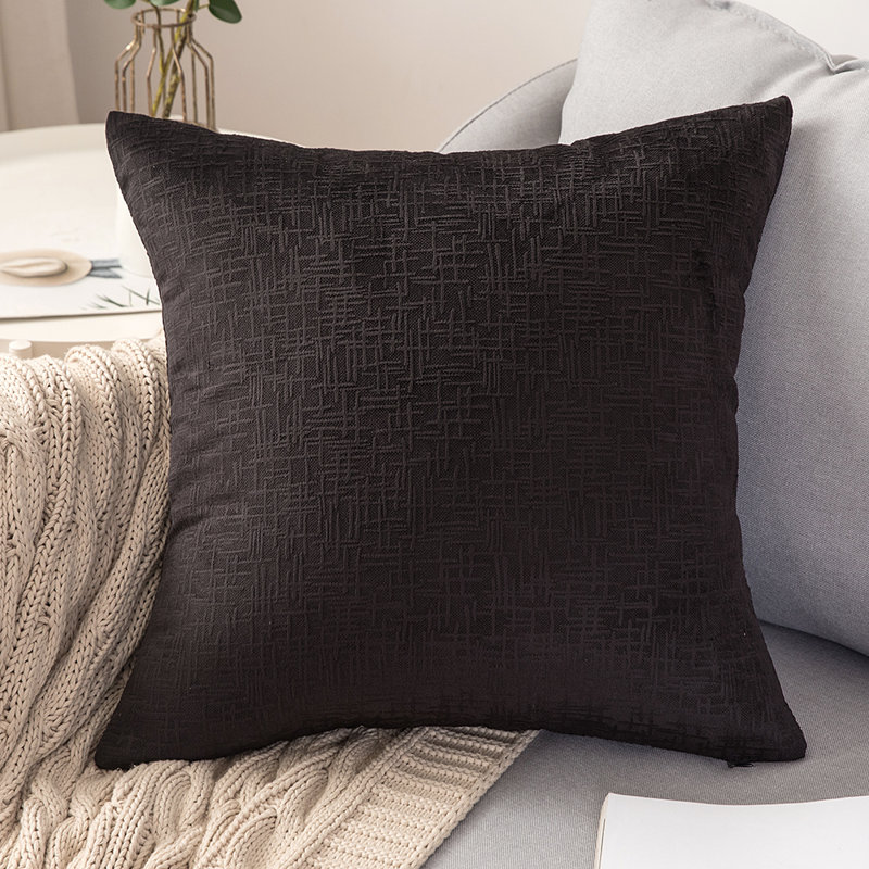 Housses de coussin en relief, Noir