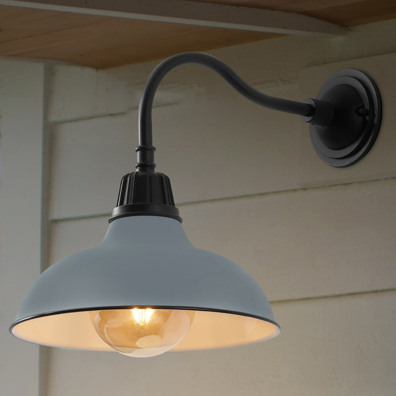Manderfeld Iron Wall Light, Matte Silver Blue