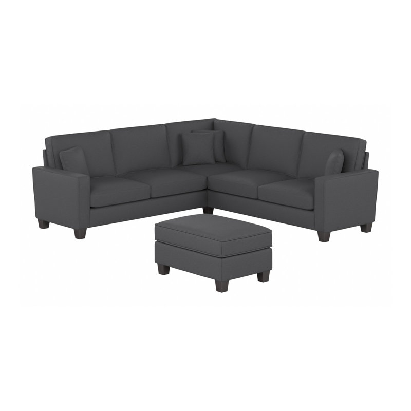 Canapé modulaire de coin symétrique avec repose-pieds 99,02 po Taffany, Gris anthracite
