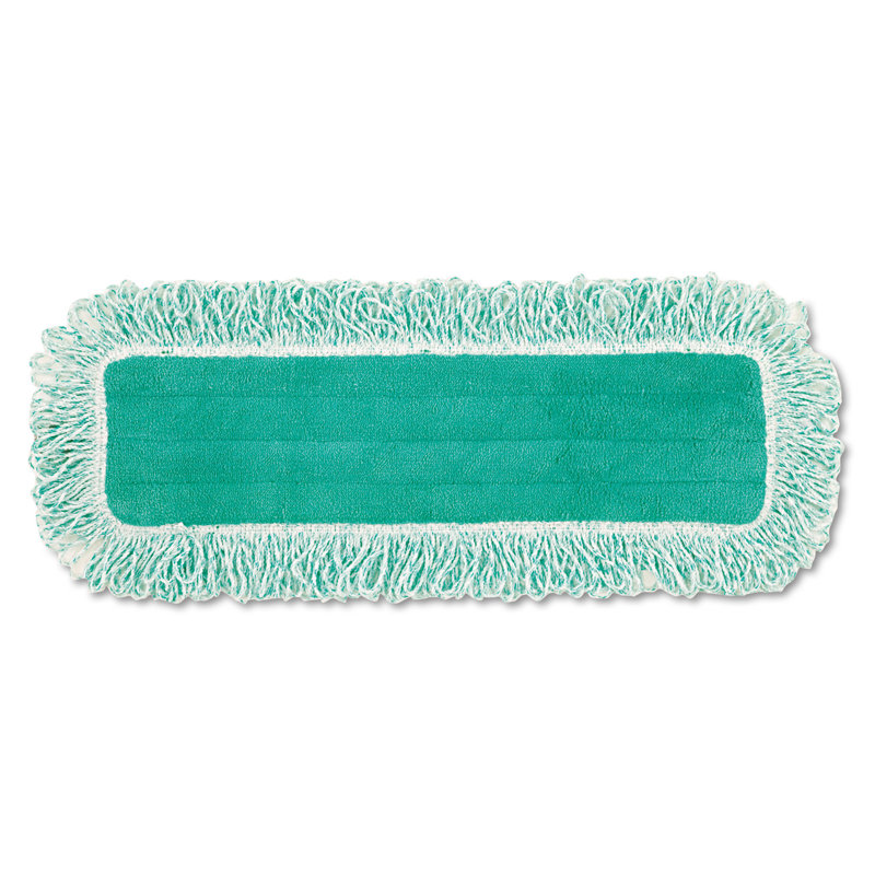 18" Hygen Dust Microfiber Mop Head With Fringe in Green
