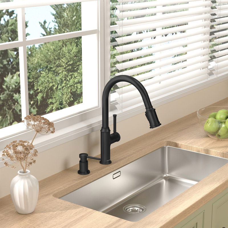 Kitchen Sink Soap Dispenser, Matte Black