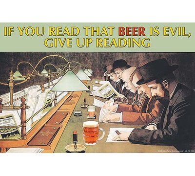 Buyenlarge 'If You read that Beer is evil, stop reading' by Wilbur ...