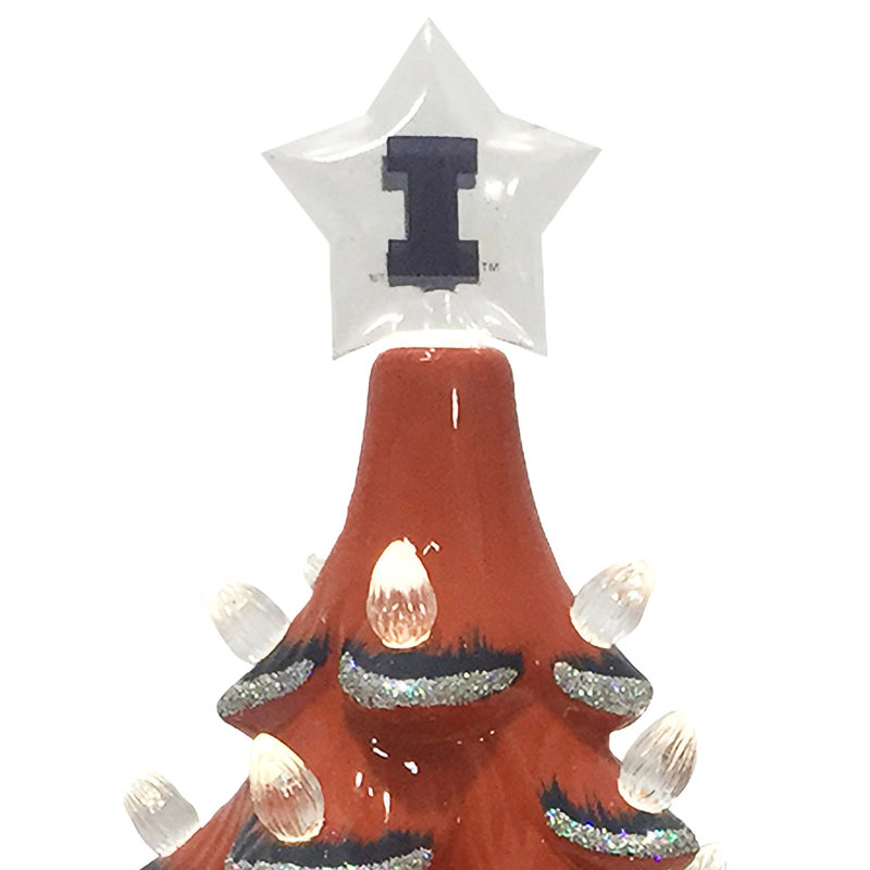 Arbre en céramique NCAA College Spirit, Fighting Illini de l'Illinois
