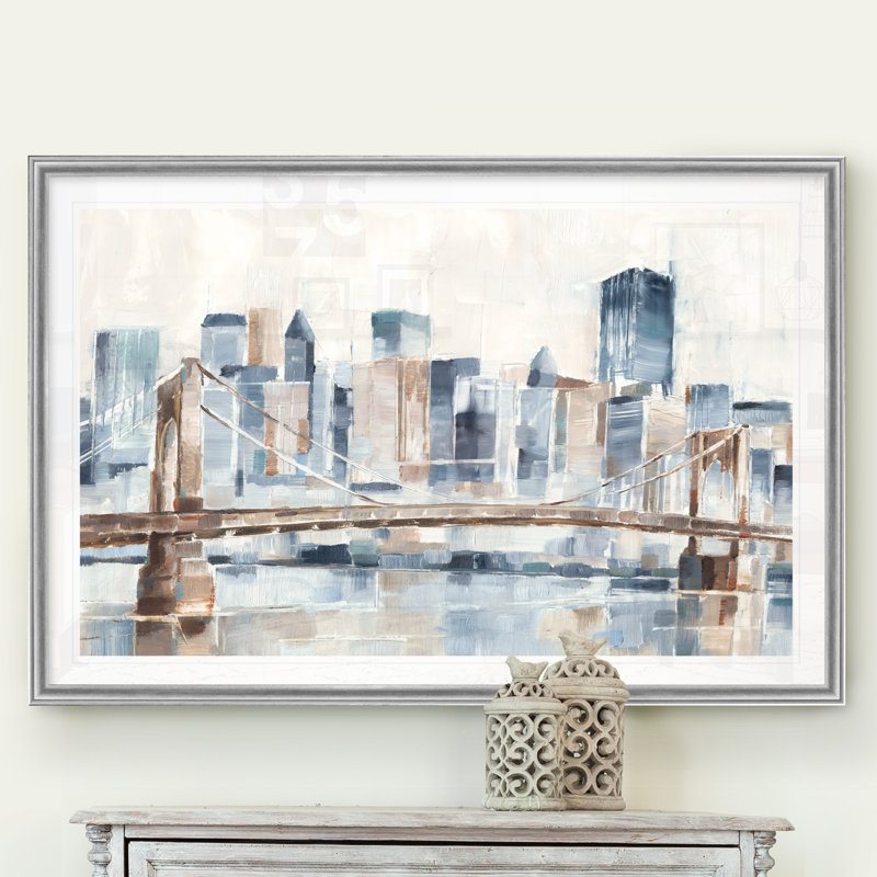 « blue hour ii », impression sur toile, H 22,5 po x l 30,5 po x P 1,5 po, Argent
