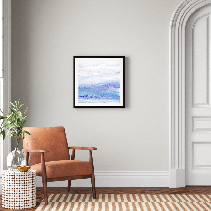 « ultra mauve ii »-reproduction d’art sur toile, H 26,5 po x l 26,5 po x P 1,5 po, Cadre noir