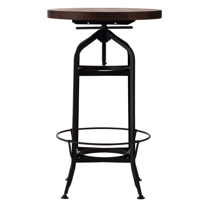 Walnut Round Wood Top Dining Table