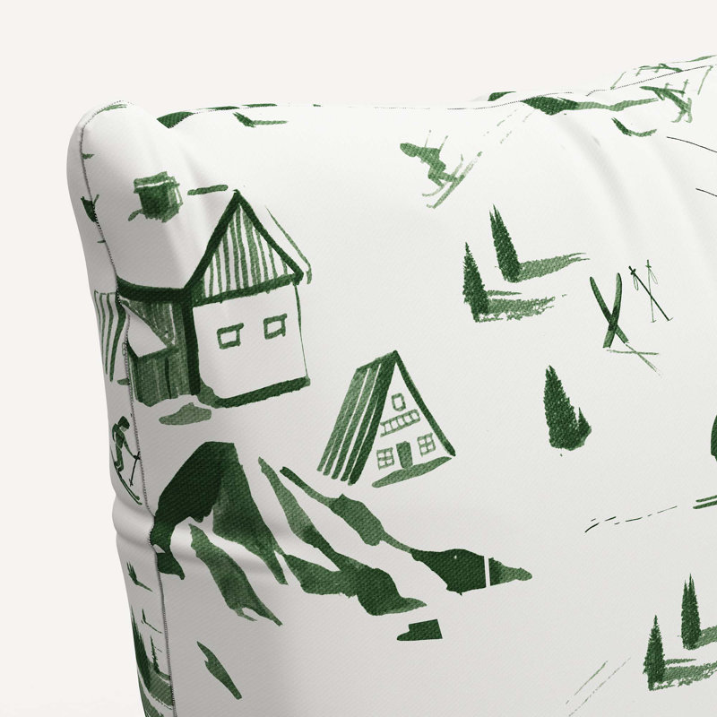 Decorative Pillow - Polyester Insert, The Beach Toile/Navy, 18" x 18"