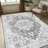 Nathalya Gray Performance Machine Washable Non Slip Area Rugs-341860794