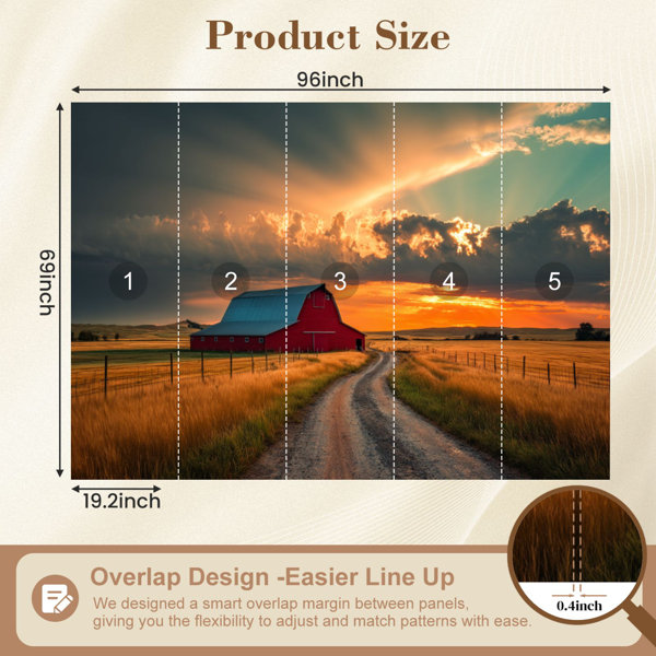 Red Barrel Studio Peel and Stick Wallpaper 144" W x 100" H Modern Self ...